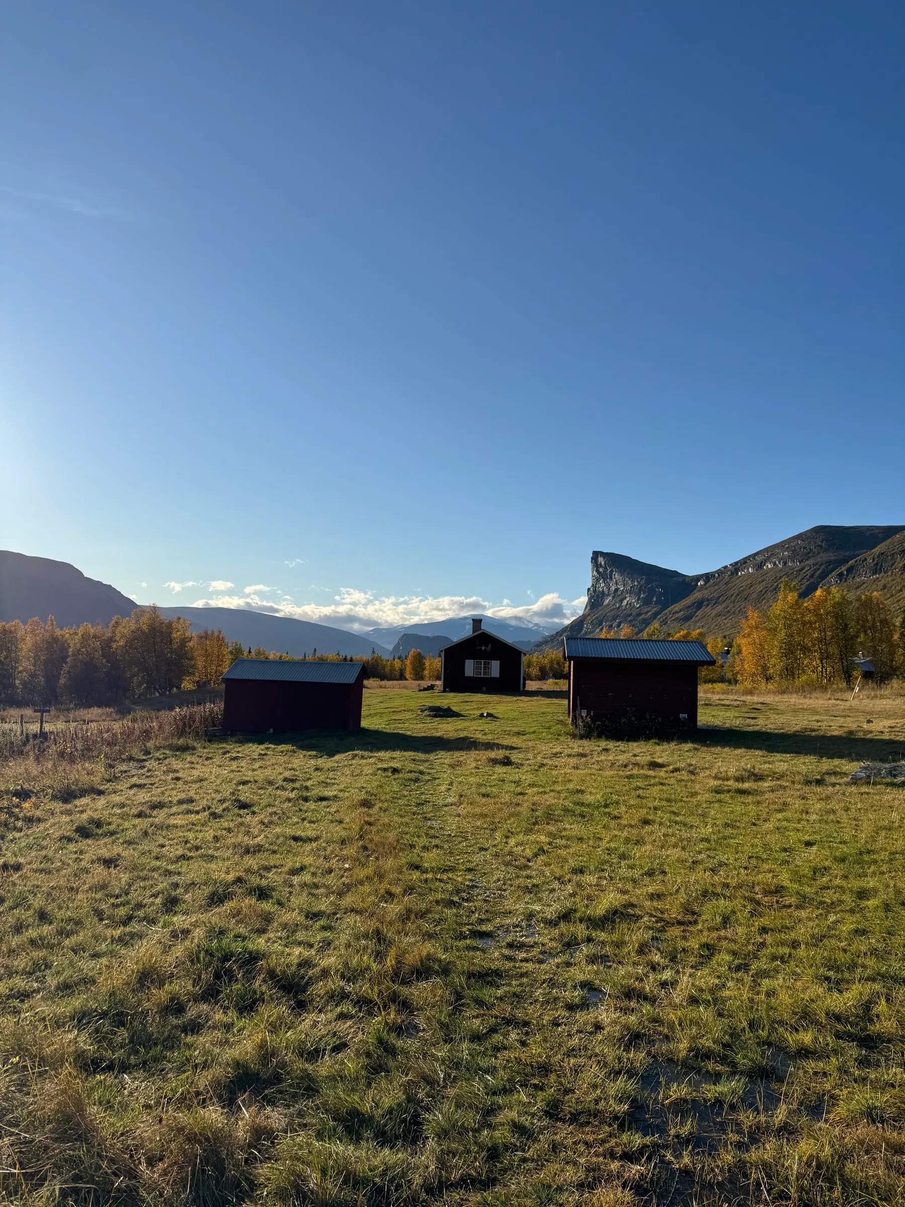 Campsite / cabin area at Aktse