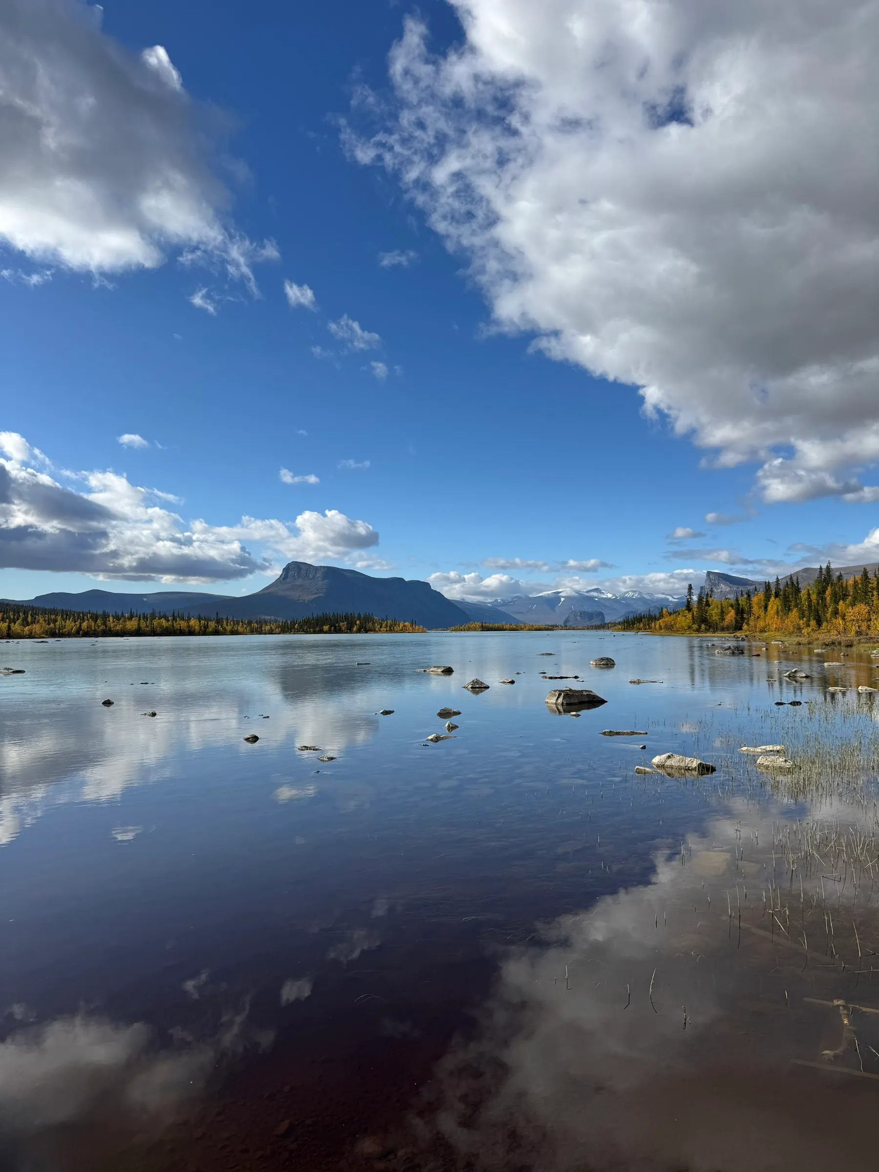 Boat landing with lake and mountain view, around km 10